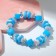 Bracelet Children's "Choselka" wave and cube, blue color, d = 6 cm