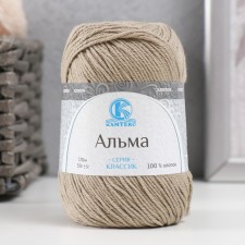 Пряжа "Альма" 100% хлопок 170м/50гр (бронза - 065)