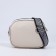 Cross-Body bag on zippers, external pocket, beige color