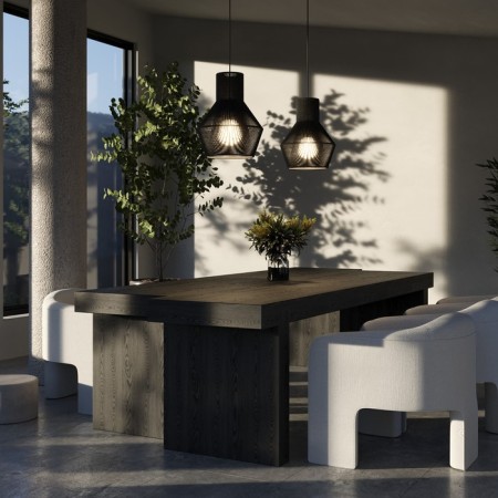 Suspended lamp Freya Fr5405PL-01B Cottage, 360x360x450 mm, E14, 1x40W, black color-1