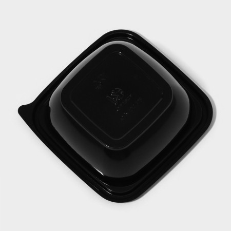 Disposable plastic container, YUPK-1212, 375 ml, 12.6 × 12.6 × 5.1 cm, black, 50 pcs/un-3