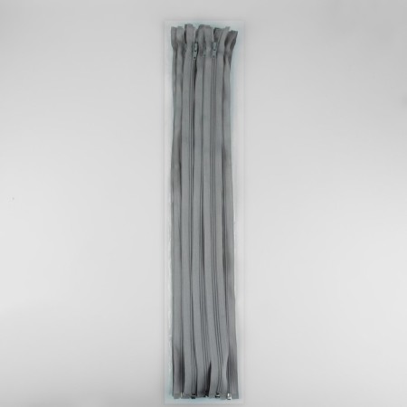 Lightning "Spiral", No. 5, detachable, automatic lock, 60 cm, light gray color-2
