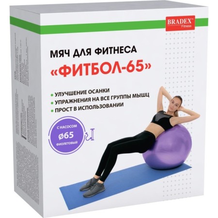 Fitball Bradex "Fitball-65" d = 65 cm, with a pump, purple-16