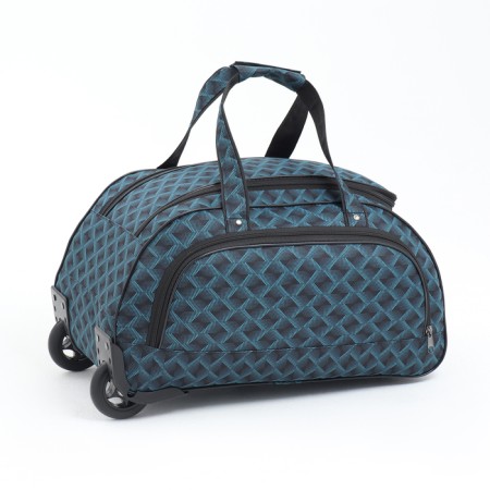 Road bag on wheels, lightning department, outer pocket, gray color