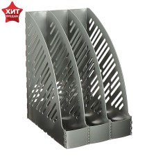Vertical paper tray, 3 sections, gray
