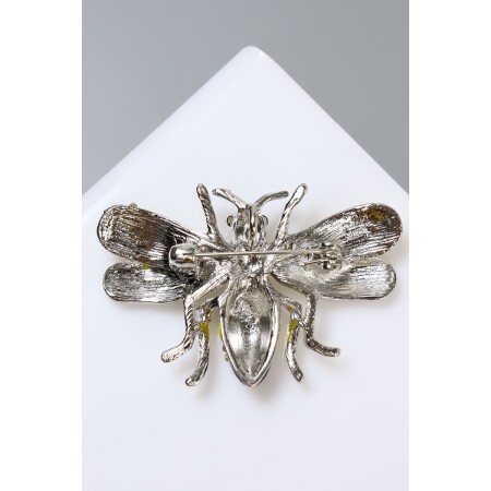 Brooch "Bee" Medunitsa, yellow in silver-1