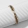 Bracelet with rhinestones "ice" elegance, lines, white-black color in gold, l = 18 cm