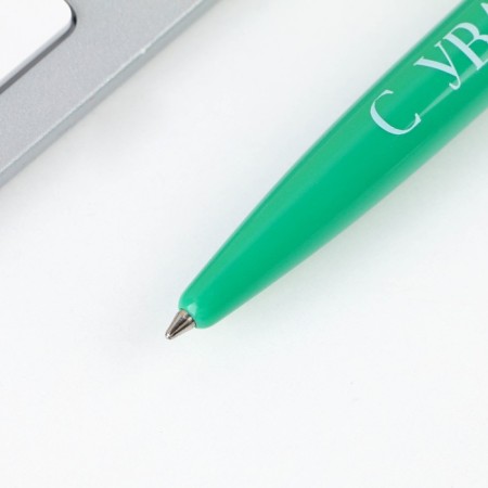 Automatic plastic pen "Beloved teacher, with respect!", Blue pasta, 0.7 mm-3