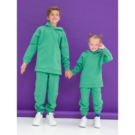 Baby trousers, height 116 cm, green color-3