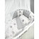 Set in a crib 3 objects of Amarobaby Baby Boom Baby Ezhik, White/Gray (Poplin)