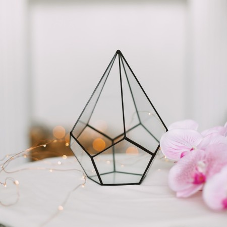 Florarium "Pyramid" Malaya (black seams)-2