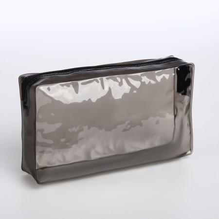 Cosmetic bag with lightning, black color