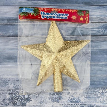 Tip "star" shine, 18.5x20 cm, gold-1