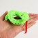 Soft toy "Snake" shiny, 11 cm, green color