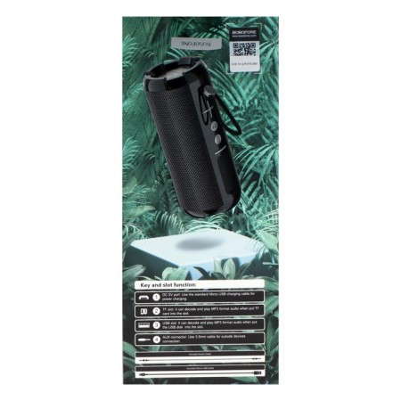 Portable column Borofone BR15, 10 W, BT5.0, AUX, FM, Microsd, USB, 1200 mAh, black-4