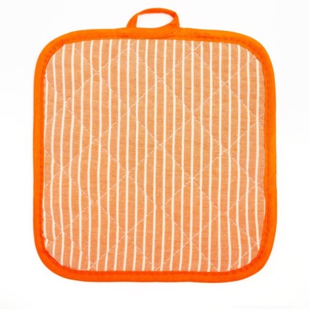 Kitchen set "Strips" apron 60x70cm, tack 20x20cm, mittens 12x15cm, color peach, 50%p/e, 50%HL-4