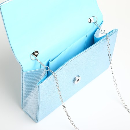 Women's bag on magnet, blue color-4