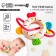The rattle "Sweets: Donut", with elastic elements, color mix, crush me