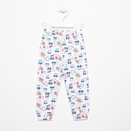 Boy slider, white/transport, height 68-74-1