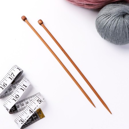 Knitting needles, straight lines, d = 5 mm, 25 cm, 2 pcs-1
