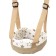 Reins No. 2, narrow, small stars, brown/white color
