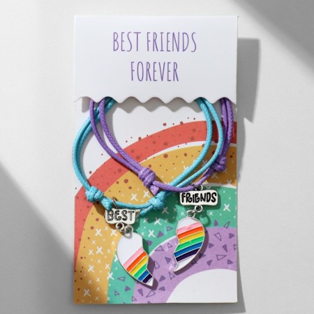 Bracelets "Demetrons" Rainbow in the heart, colored, d = 6 cm-1