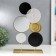 Souvenir metal with a mirror "circles" gold with black 37x8x22 cm