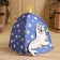 Bath cap with an applique "playful seal"