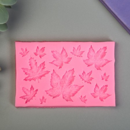 Mold Silicon "Maple Leaves" 13 objects 0.7x9.7x6.4 cm
