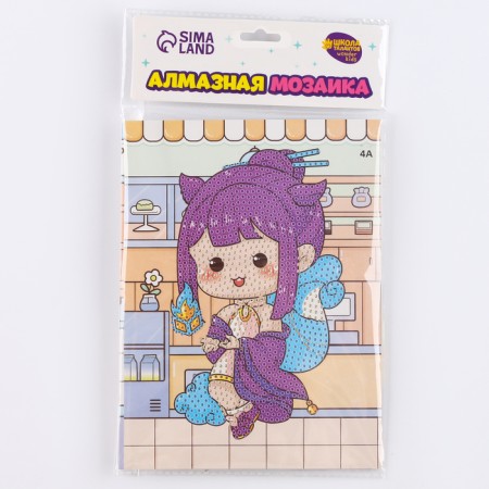 Diamond embroidery with partial filling Mayko, 13.7 × 18.3 cm, cardboard-5