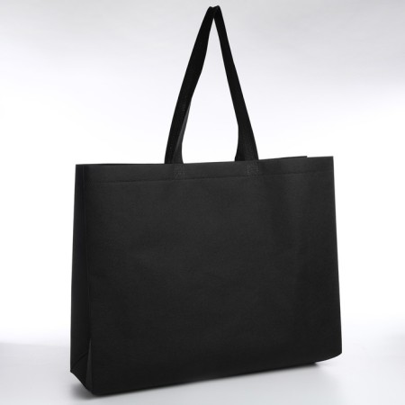 Beach bag without fastening, black color