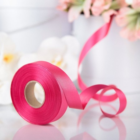 Tape for decor and gifts, dark raspberry, 2 cm x 45 m