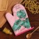 Mitten Dolyana "Tropical" color pink 26x16 cm, 100% p/e