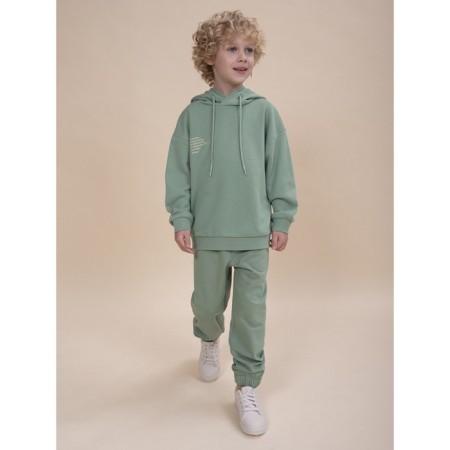 Sweatshirt for boys, height 140 cm, green color-10