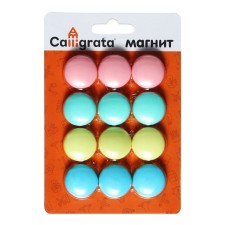 Set of magnets for the board D-2CM, 12 pieces, on the blister, pastel