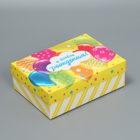 Gift folding box, packaging, "Birthday", 21 x 15 x 7 cm