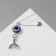 Pin-Malisman “Overcoming difficulties”, 2.2 cm, white-blue color in silver