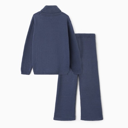 Knitted children's suit (sweater and trousers) minku, blue color, height 110 cm-13