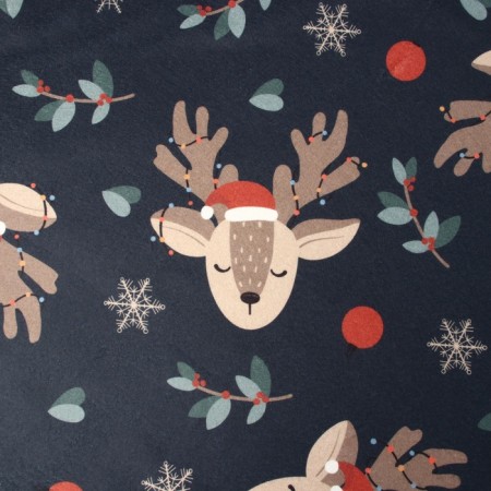 Plaid Ethel "Deer" 100x150cm, fleece-1