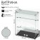 Table window, 2 inclined shelves, 600 × 300 × 700, chipboard, glass color gray