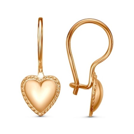 Earrings Children's Love Story "hearts" Small, gilding