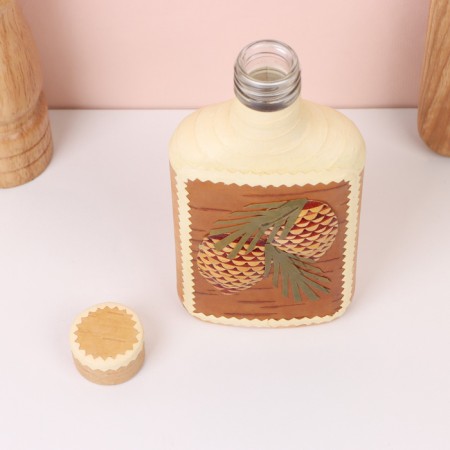 Фляжка «Шишки», 4х8,5х17 см, береста-3
