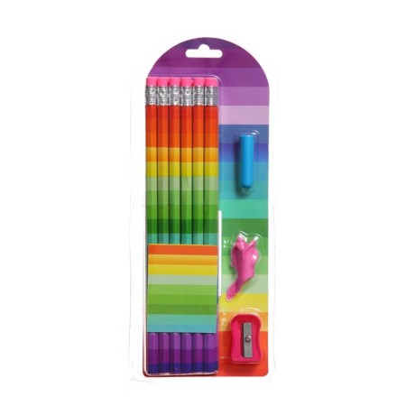 A set of pencils 12 pieces+1 piece, a training simulator for correcting the technique of writing+sharpener-3