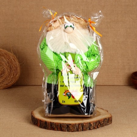 Amulet - brownie "Ivanovich with a bottle", h = 40 cm-4