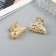 Hair crab "Avital" (set 2 pcs) carrots, 2.5 cm, gold