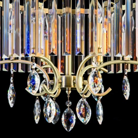 Suspended chandelier Citilux "Inga" CL335163, 48x48x120 cm, 6x60W, E14, brown color-5