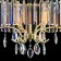 Suspended chandelier Citilux "Inga" CL335163, 48x48x120 cm, 6x60W, E14, brown color