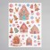 New Year sticker interior color "gingerbread houses" 30x40 cm