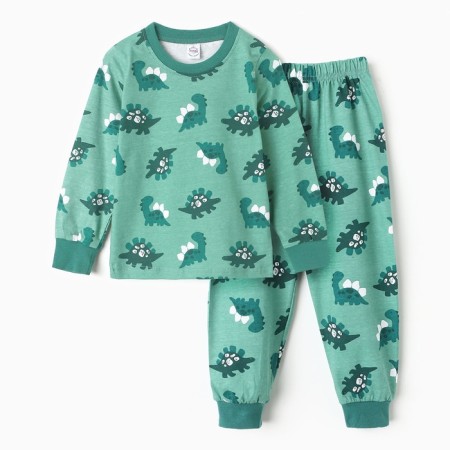 Pajamas for boys, color green, height 122 cm