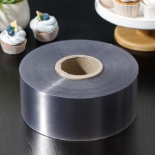 Acetate ribbon for tightening the cakes of the share, 200 md × 100 mm × 200 m, the color is transparent